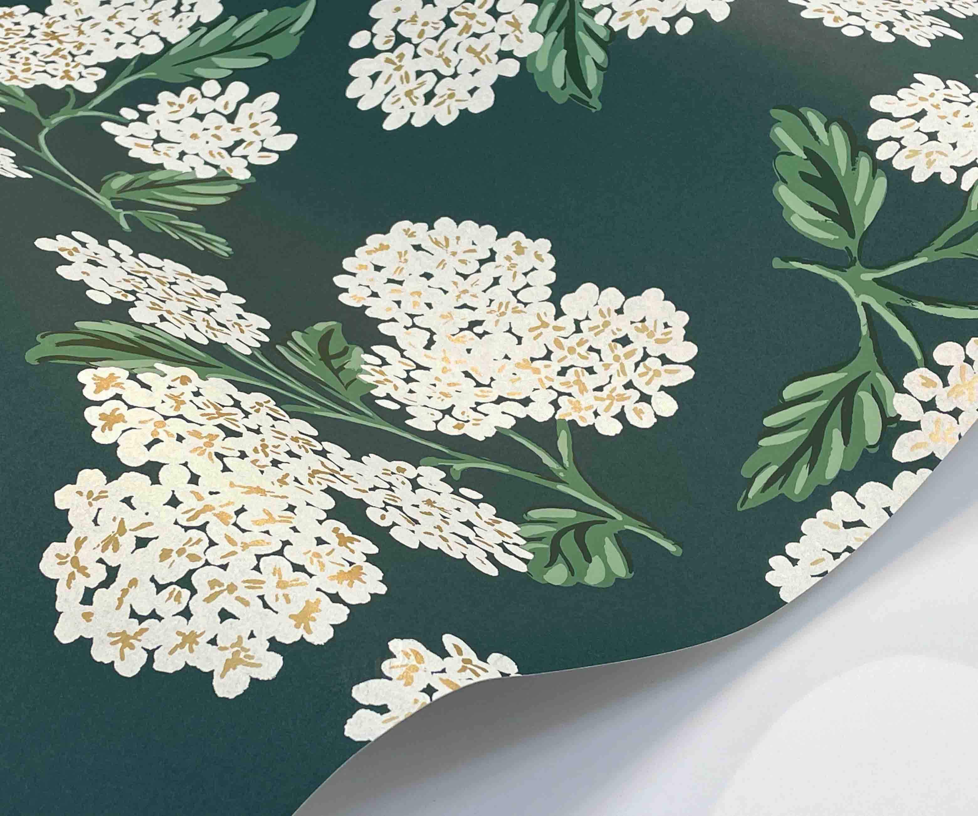 Hydrangea Wallpaper - Teal