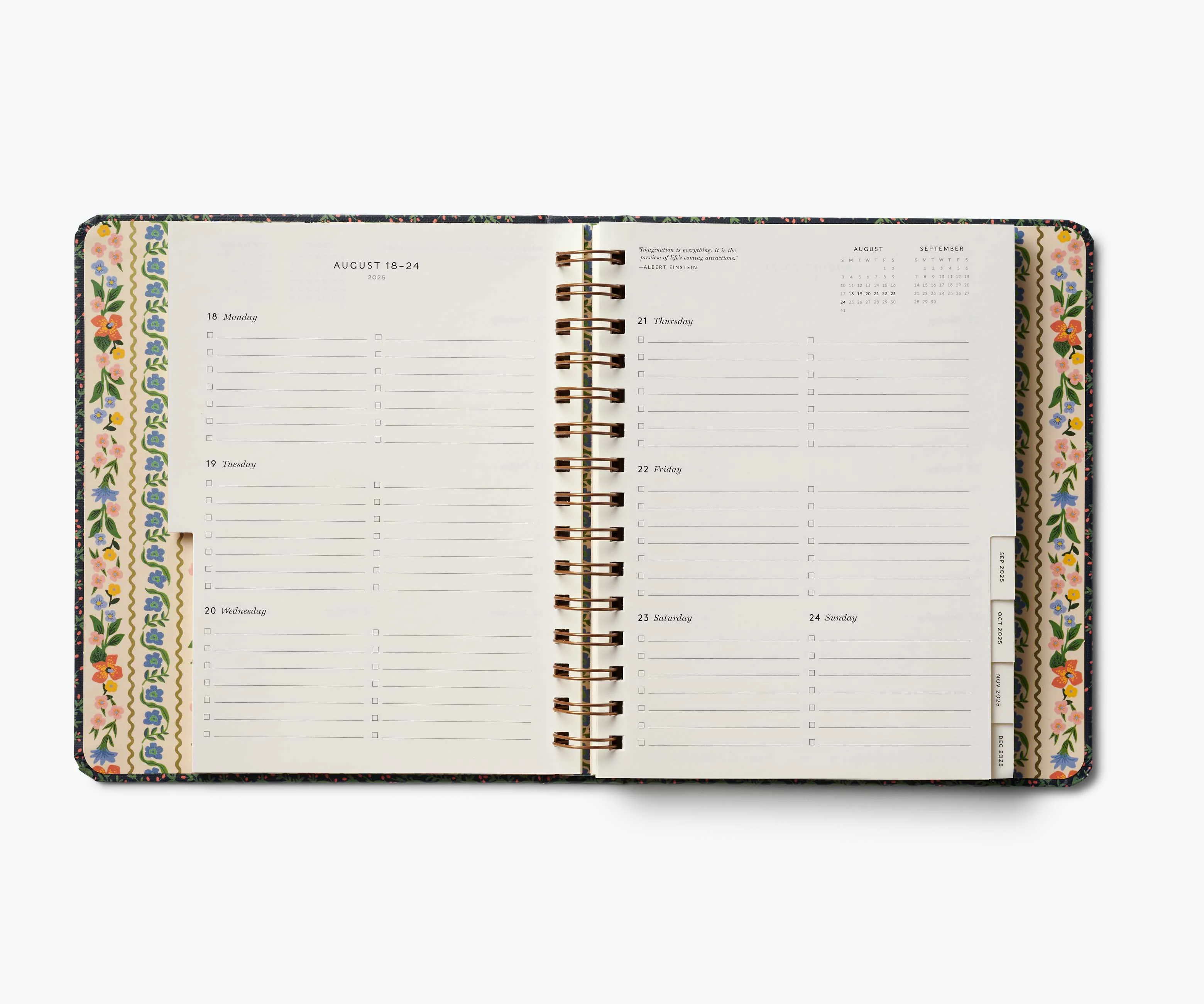 2025-2026 17-Month Academic Covered Spiral Planner - Wildwood