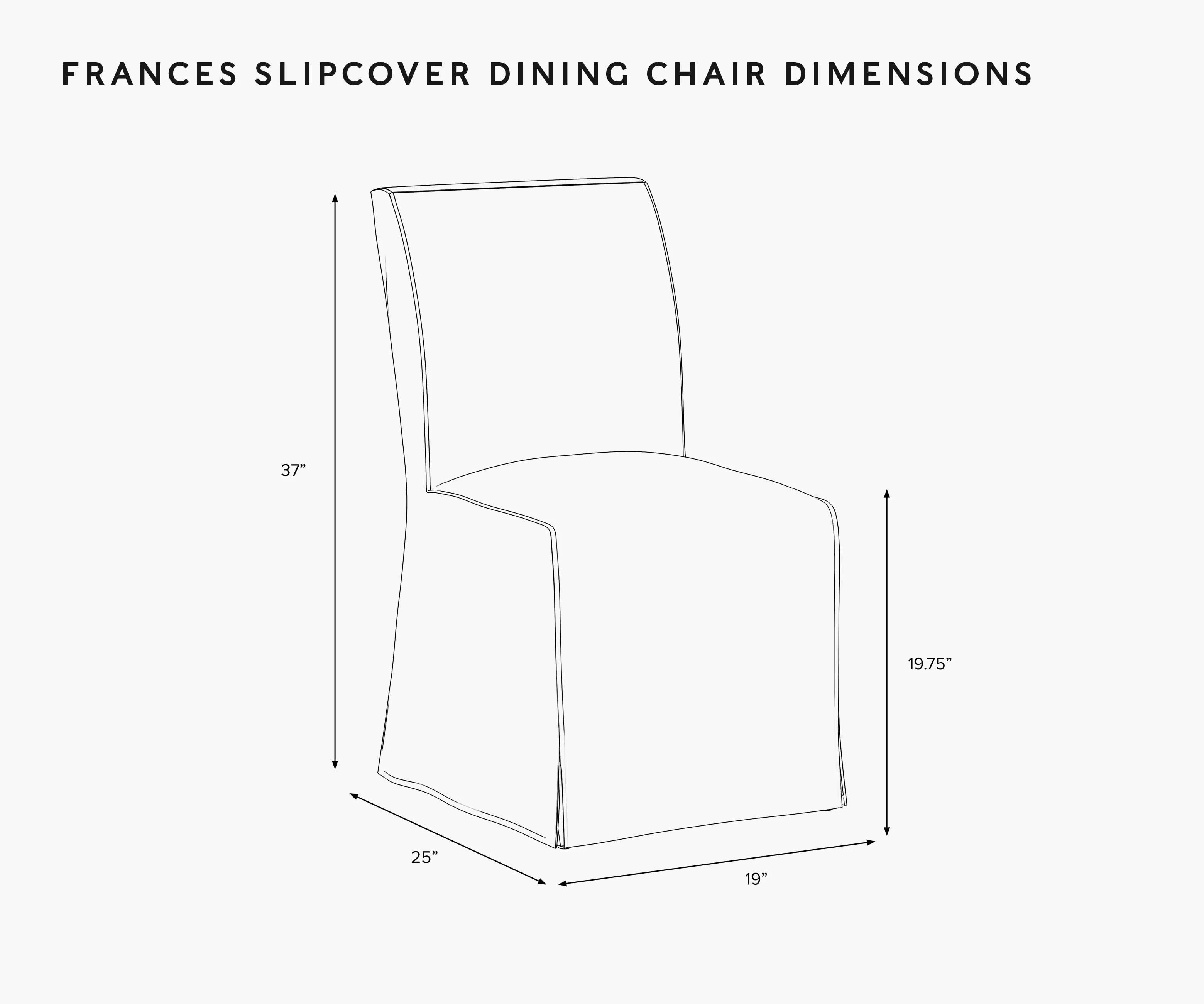 Frances Slipcover Dining Chair - Pomegranate