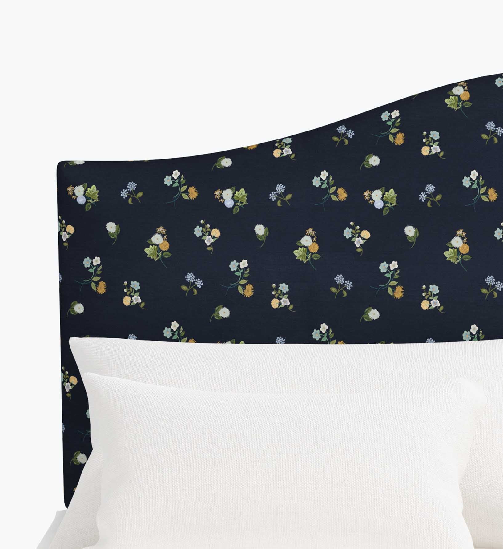 Mayfair Headboard - Ditsy Dahlia Navy