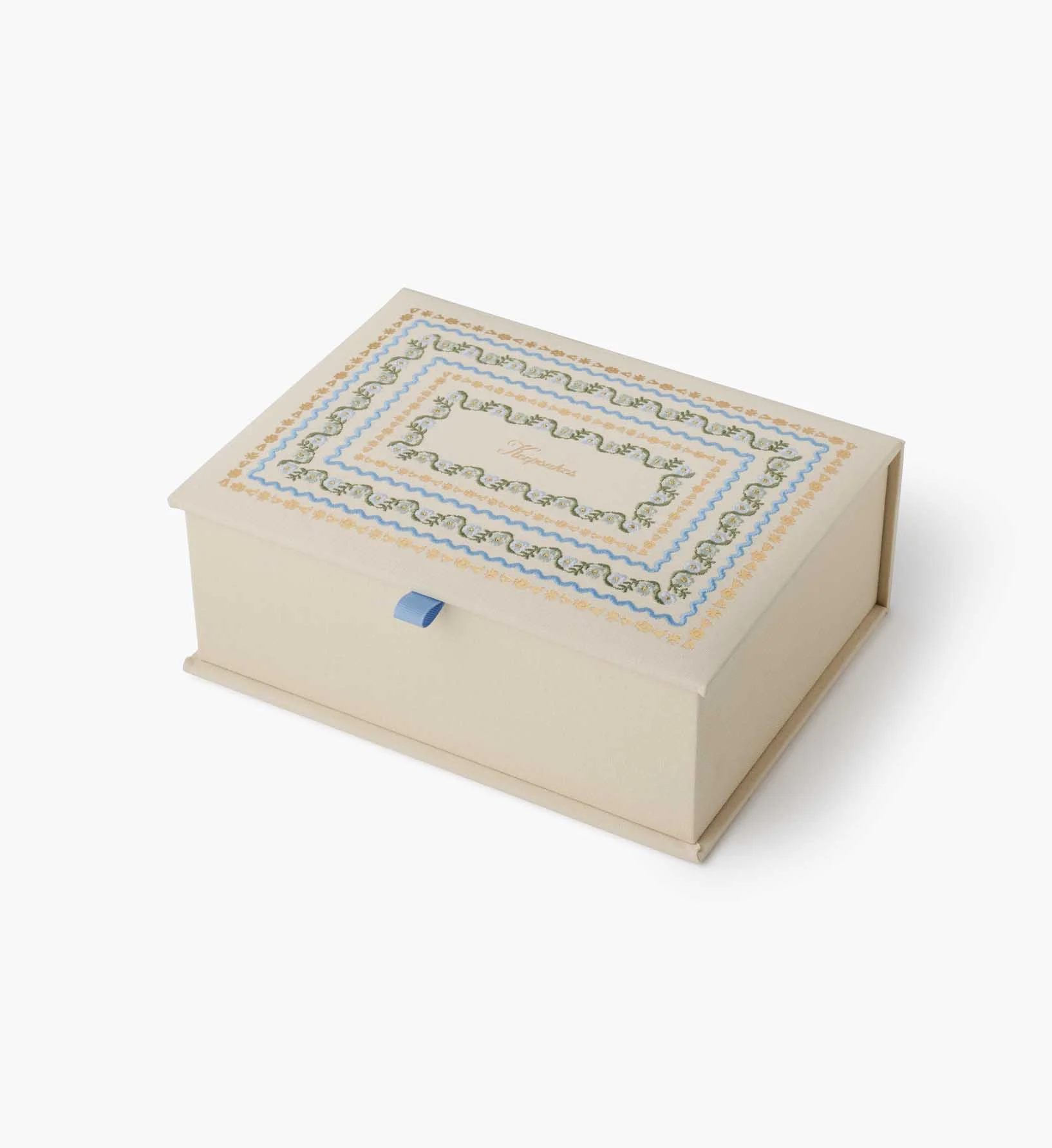 Large Embroidered Keepsake Box - Delphine
