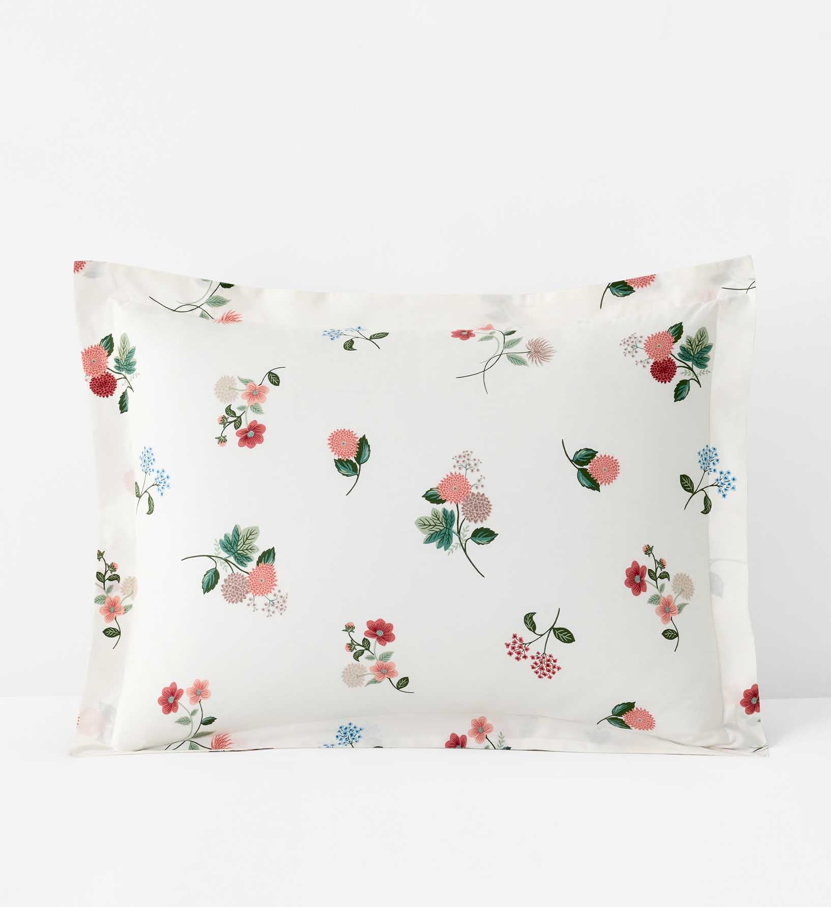 Percale Sham - Ditsy Dahlia Ivory