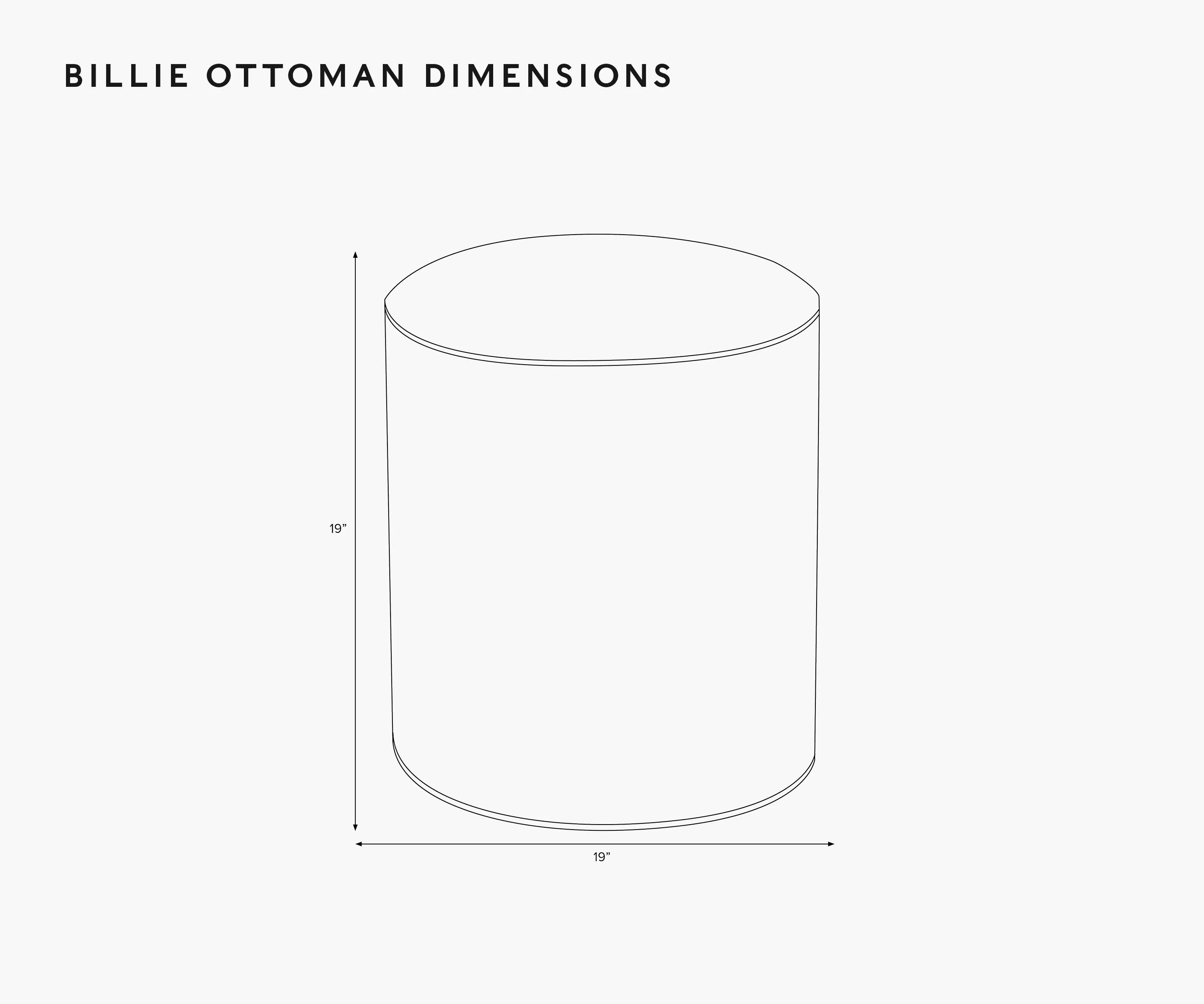 Billie Ottoman - Peonies