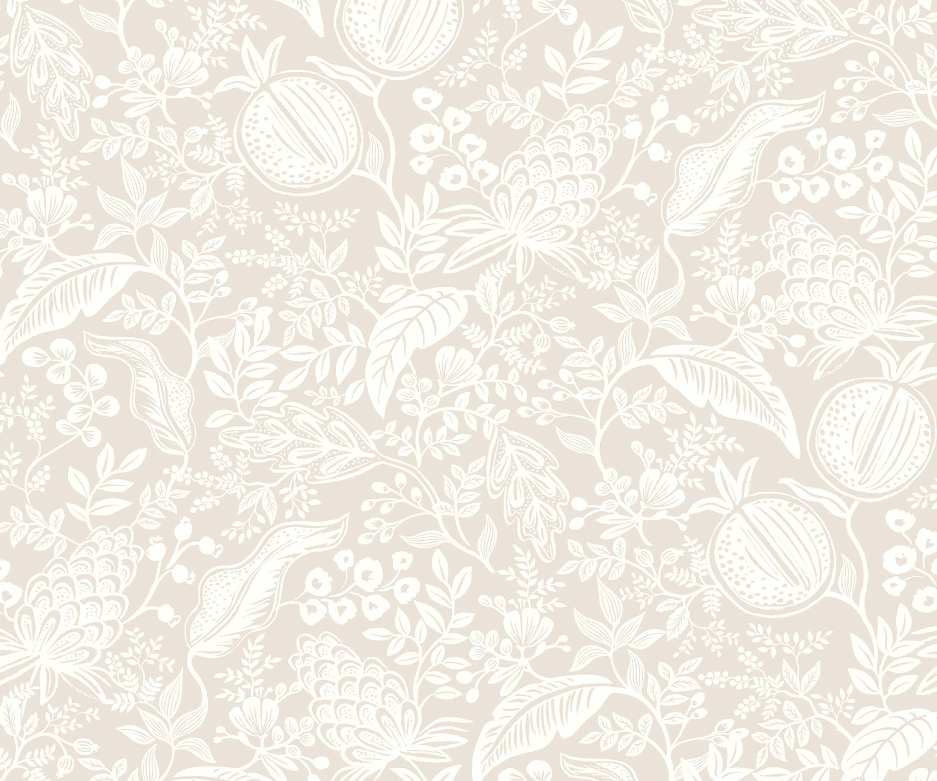 Pomegranate Peel & Stick Wallpaper - Beige & White
