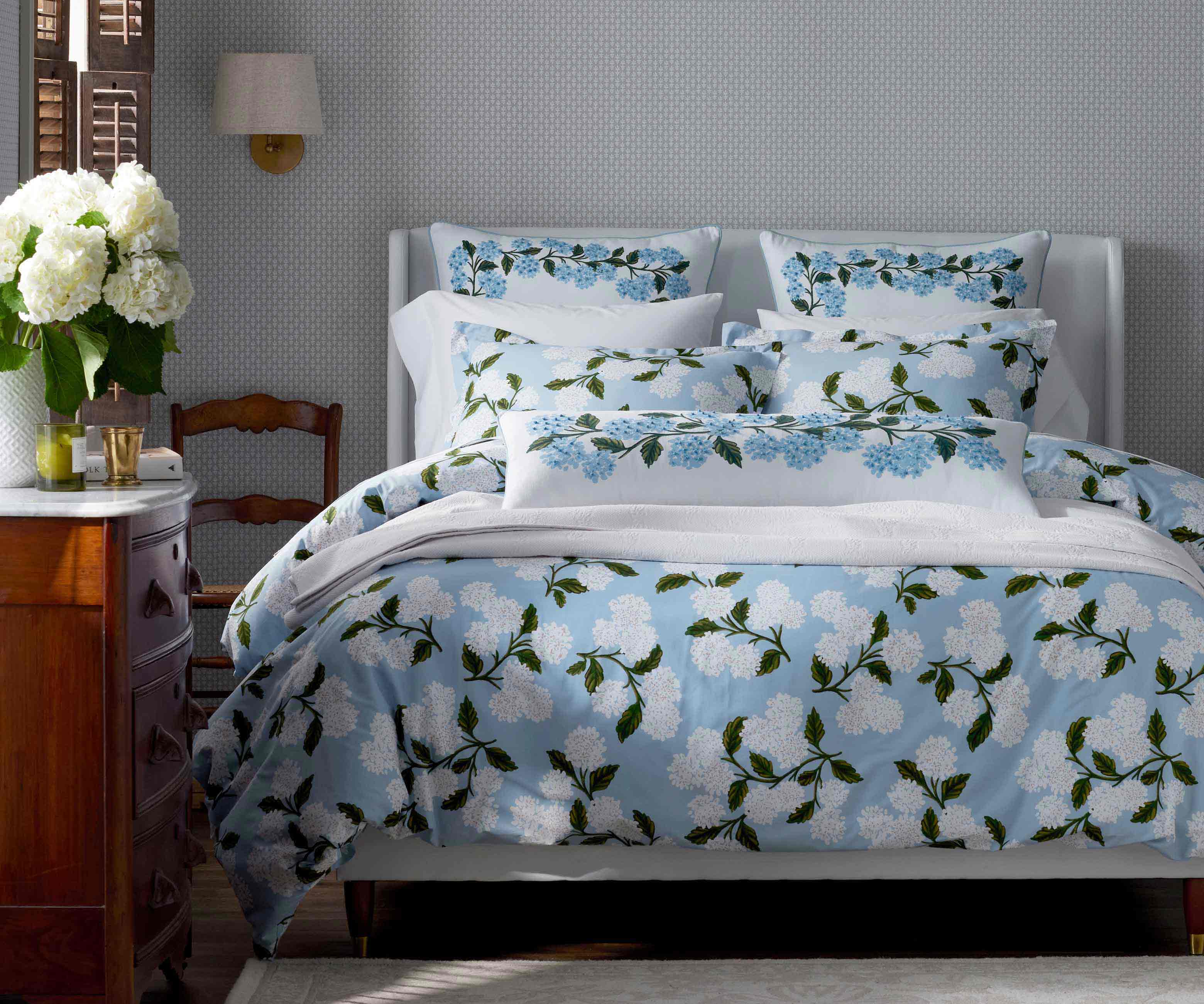Percale Comforter - Hydrangea