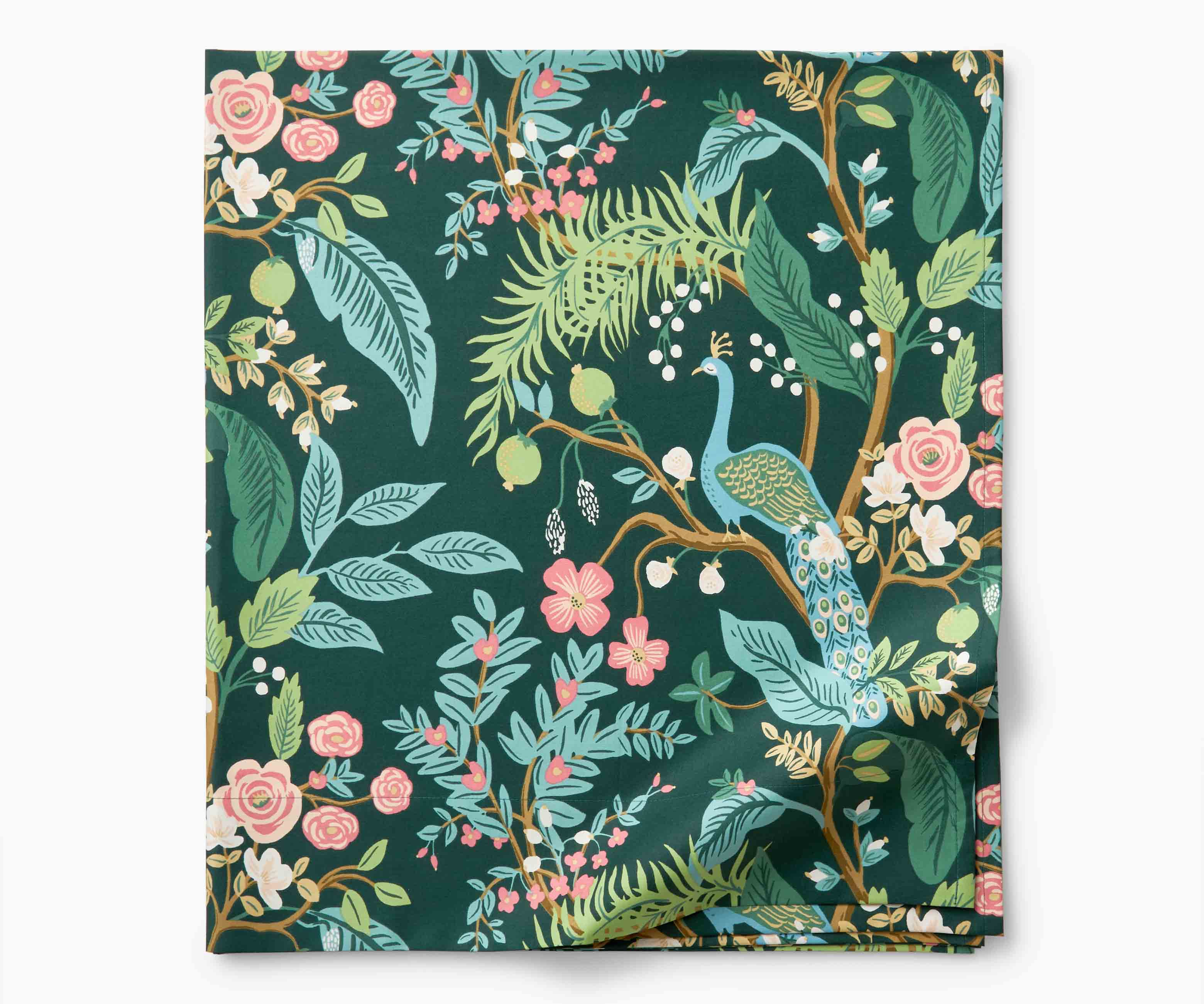 Sateen Flat Sheet - Peacock Emerald