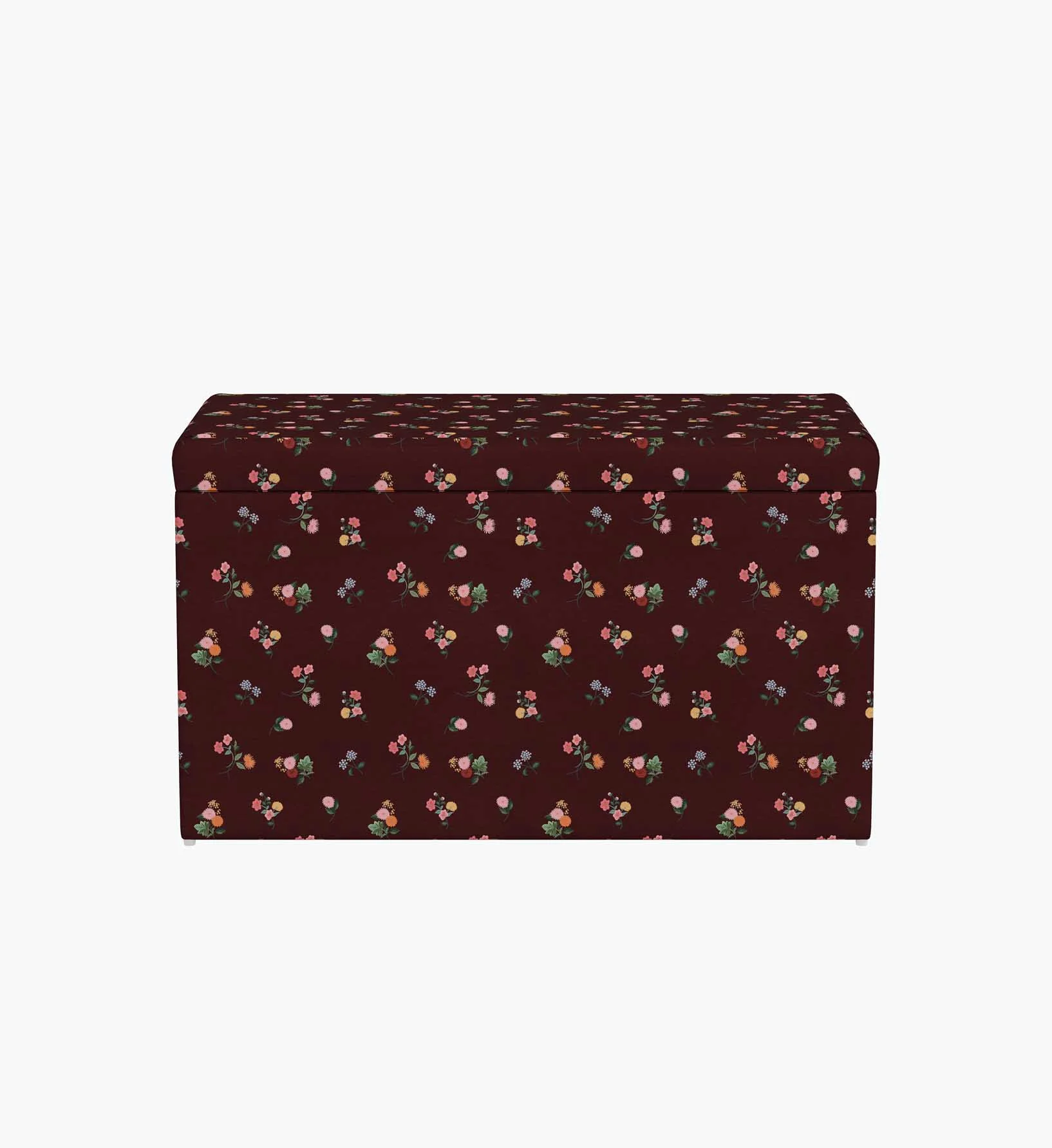 Willie Storage Bench - Ditsy Dahlia Burgundy