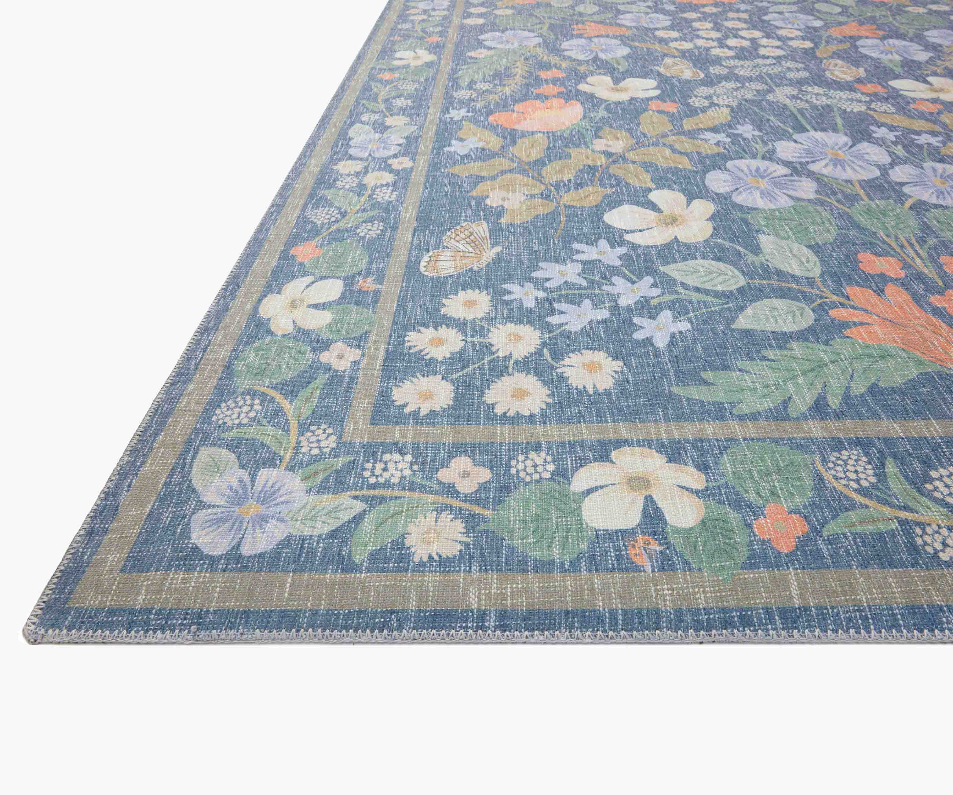 Cotswolds Willow Power Loomed Rug - Indigo