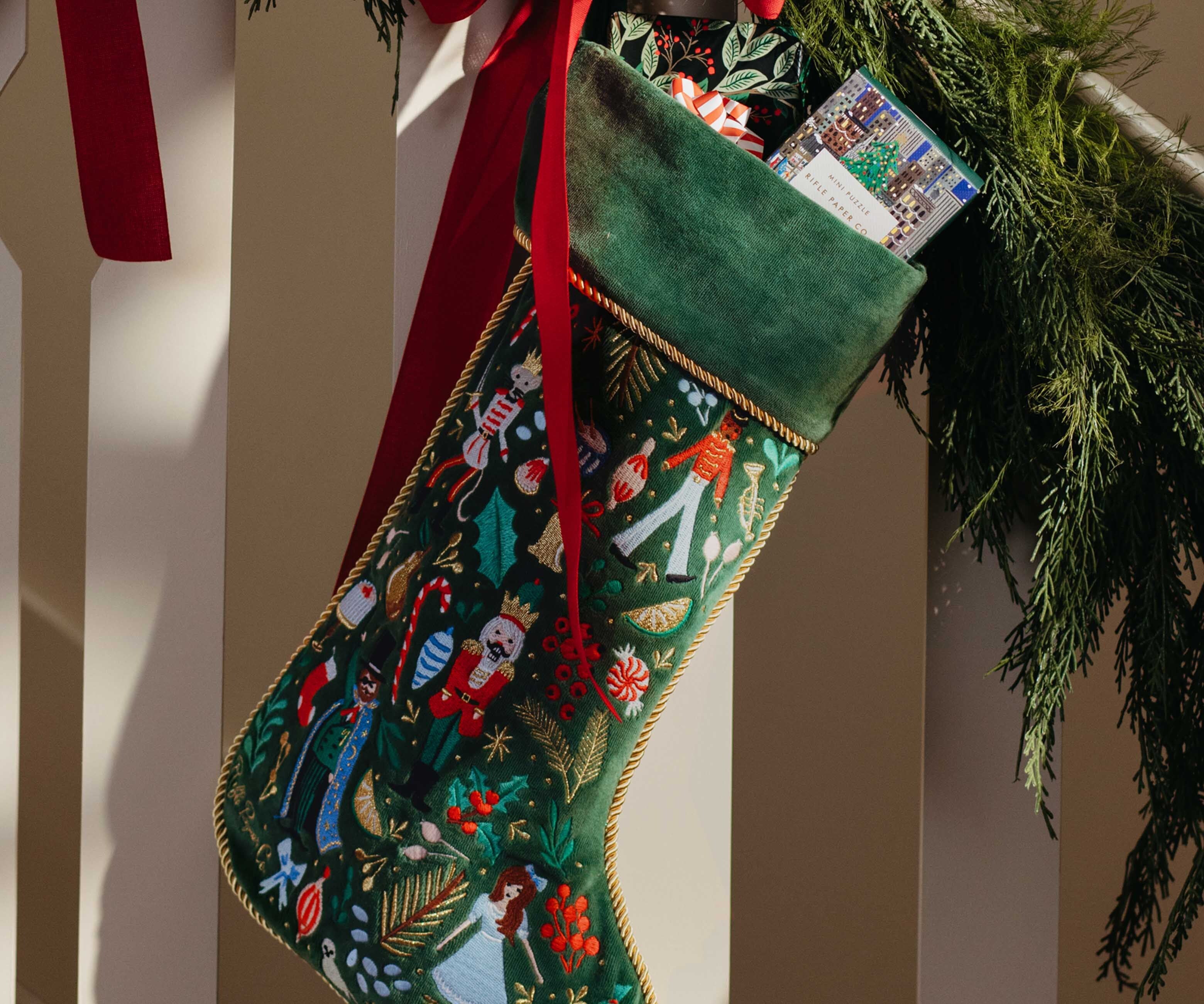 Embroidered Stocking - Nutcracker