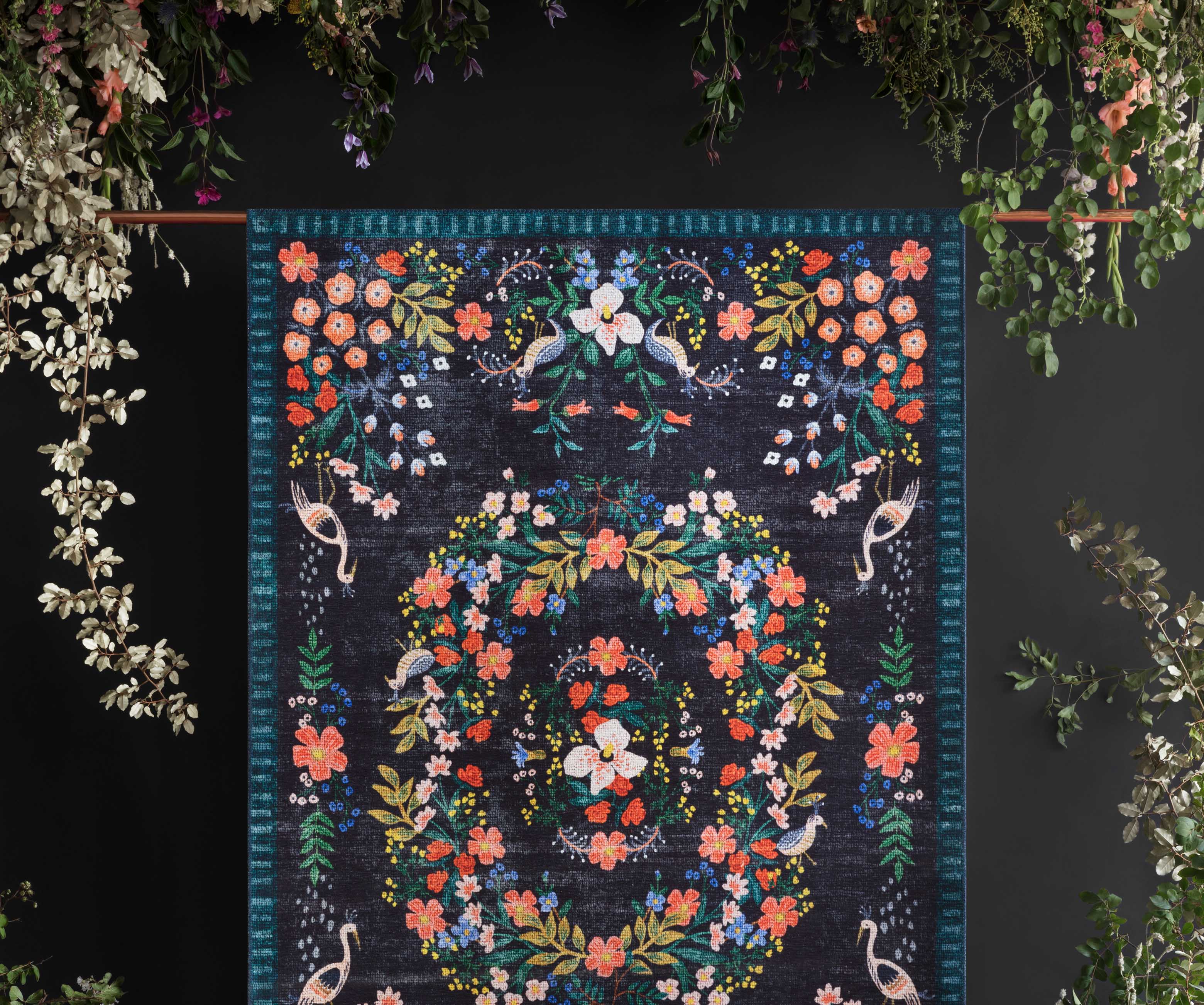 Palais Luxembourg Printed Rug - Navy