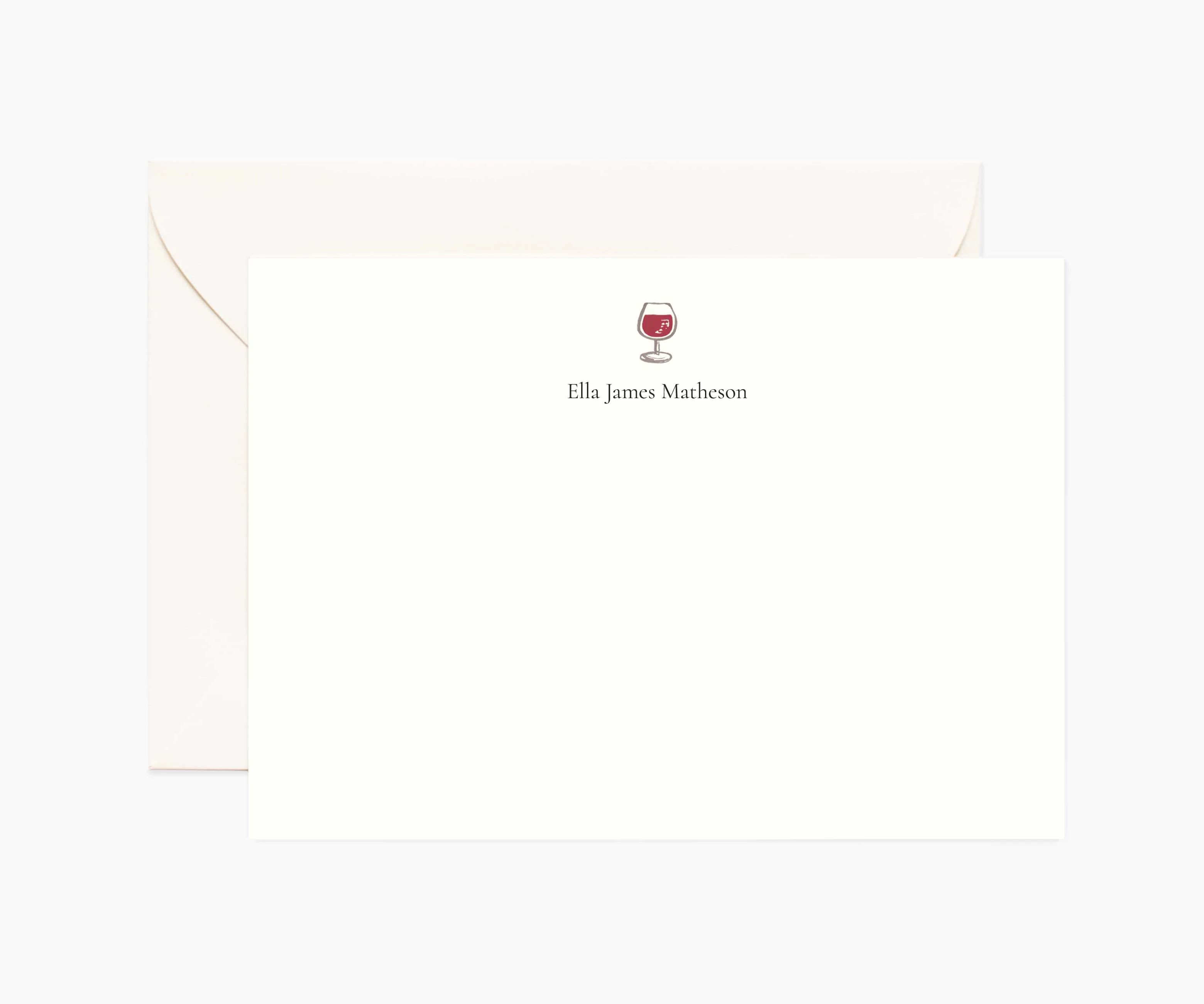 Food & Drink Personalized Stationery  - Red Wine