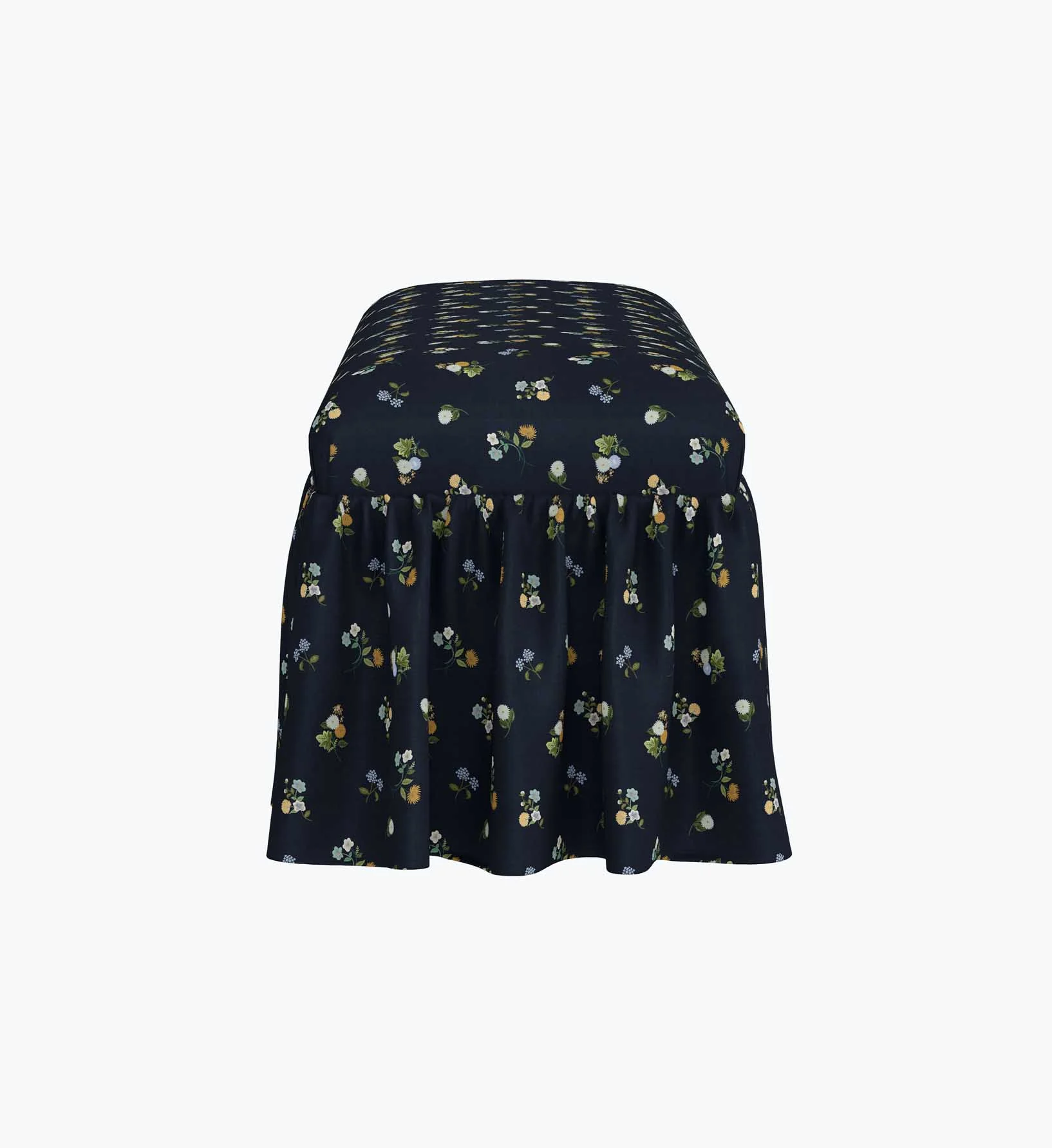 Surrey Dining Bench - Ditsy Dahlia Navy