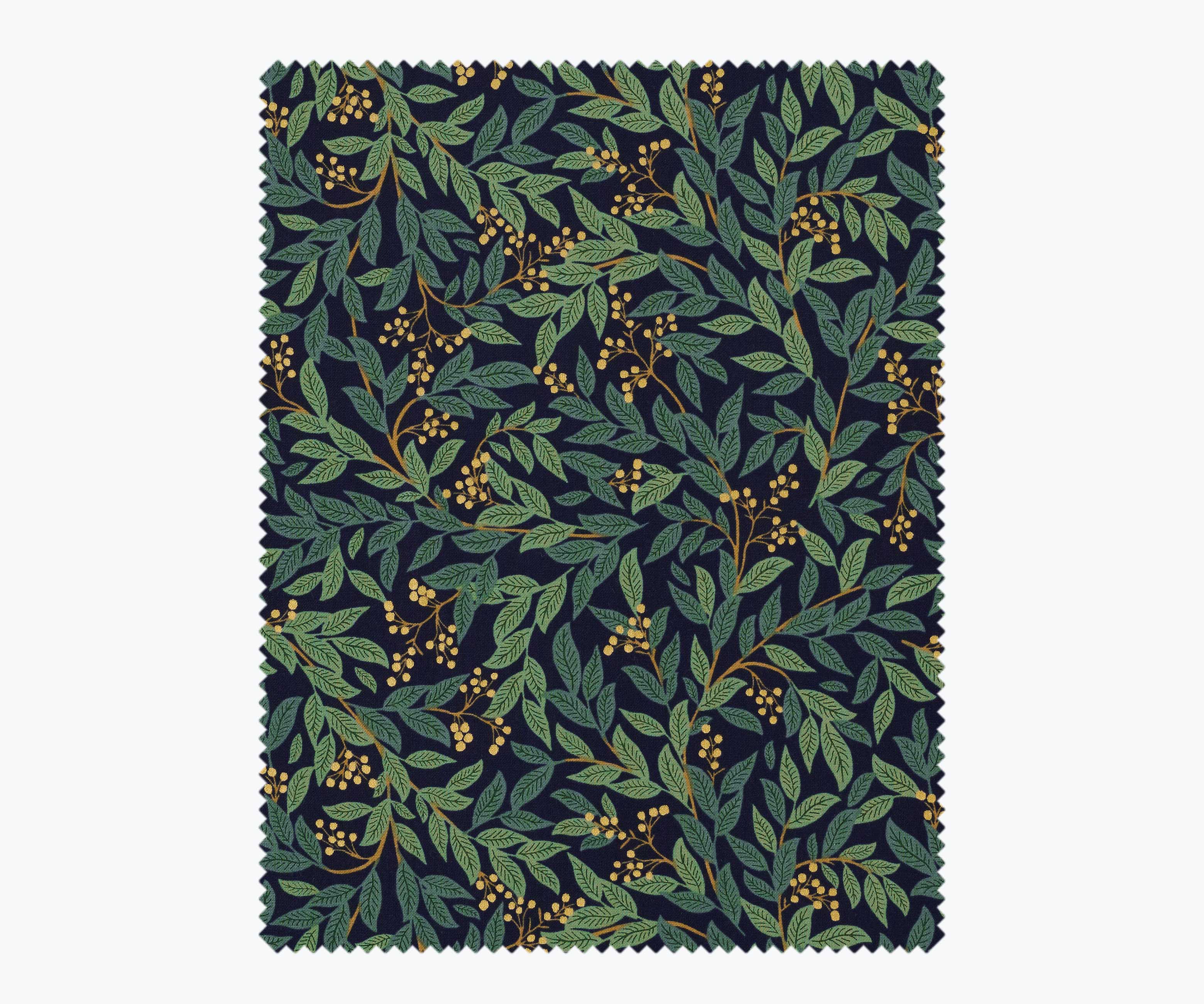 Willowberry Cotton Metallic Fabric - Navy