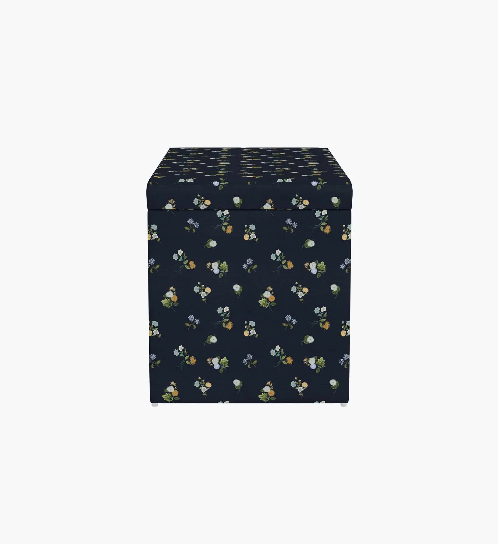 Willie Storage Bench - Ditsy Dahlia Navy