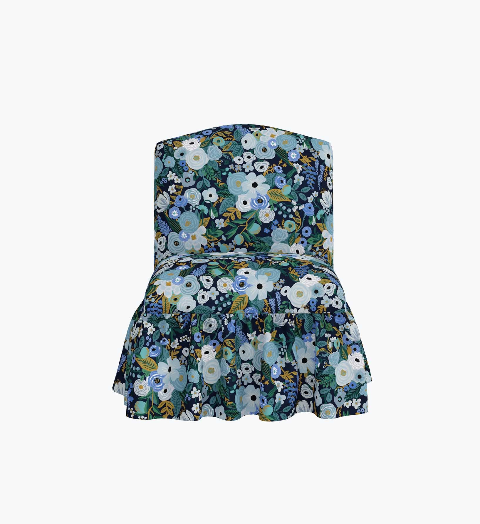 Edie Slipper Chair - Garden Party Blue