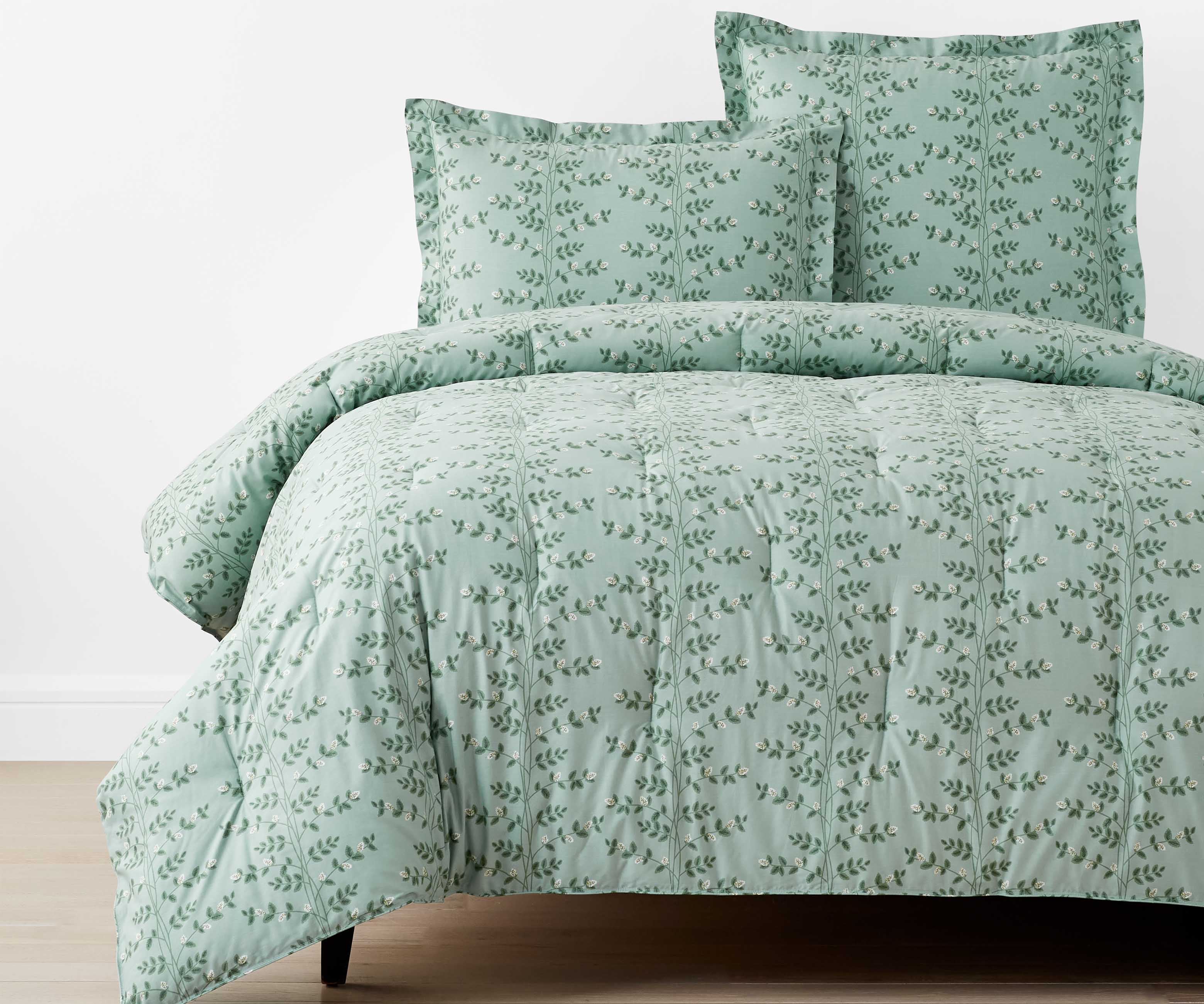 Percale Comforter - Climbing Vines Sage