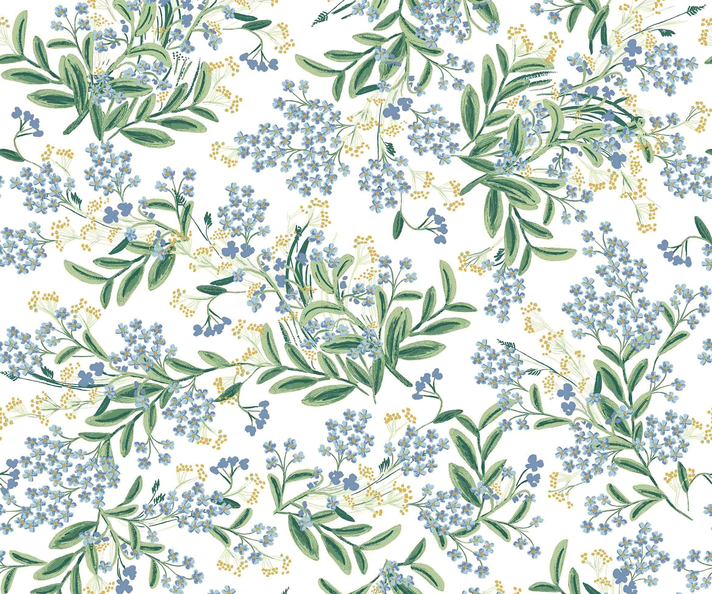 Cornflower Wallpaper - White