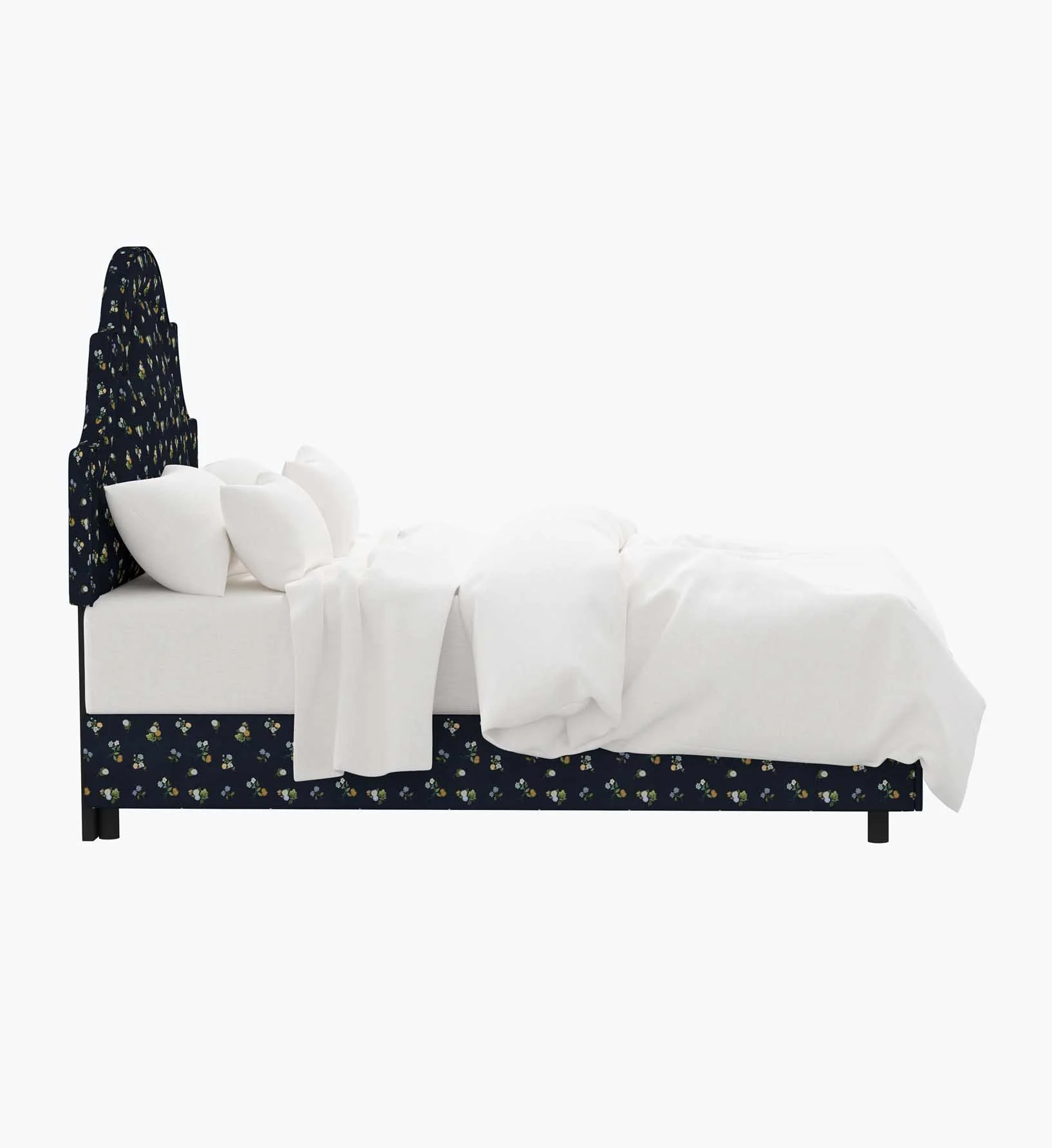 Marion Bed - Ditsy Dahlia Navy