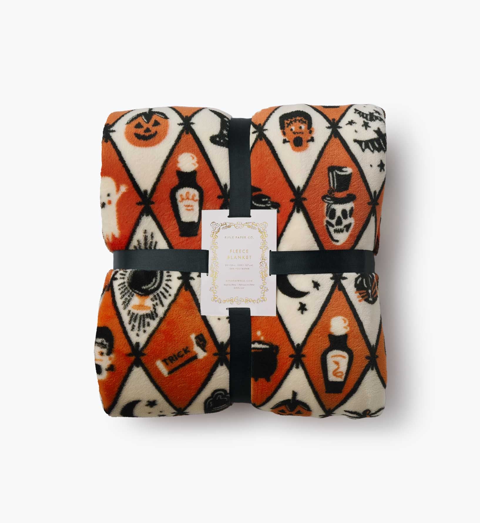 Fleece Blanket - Halloween Argyle