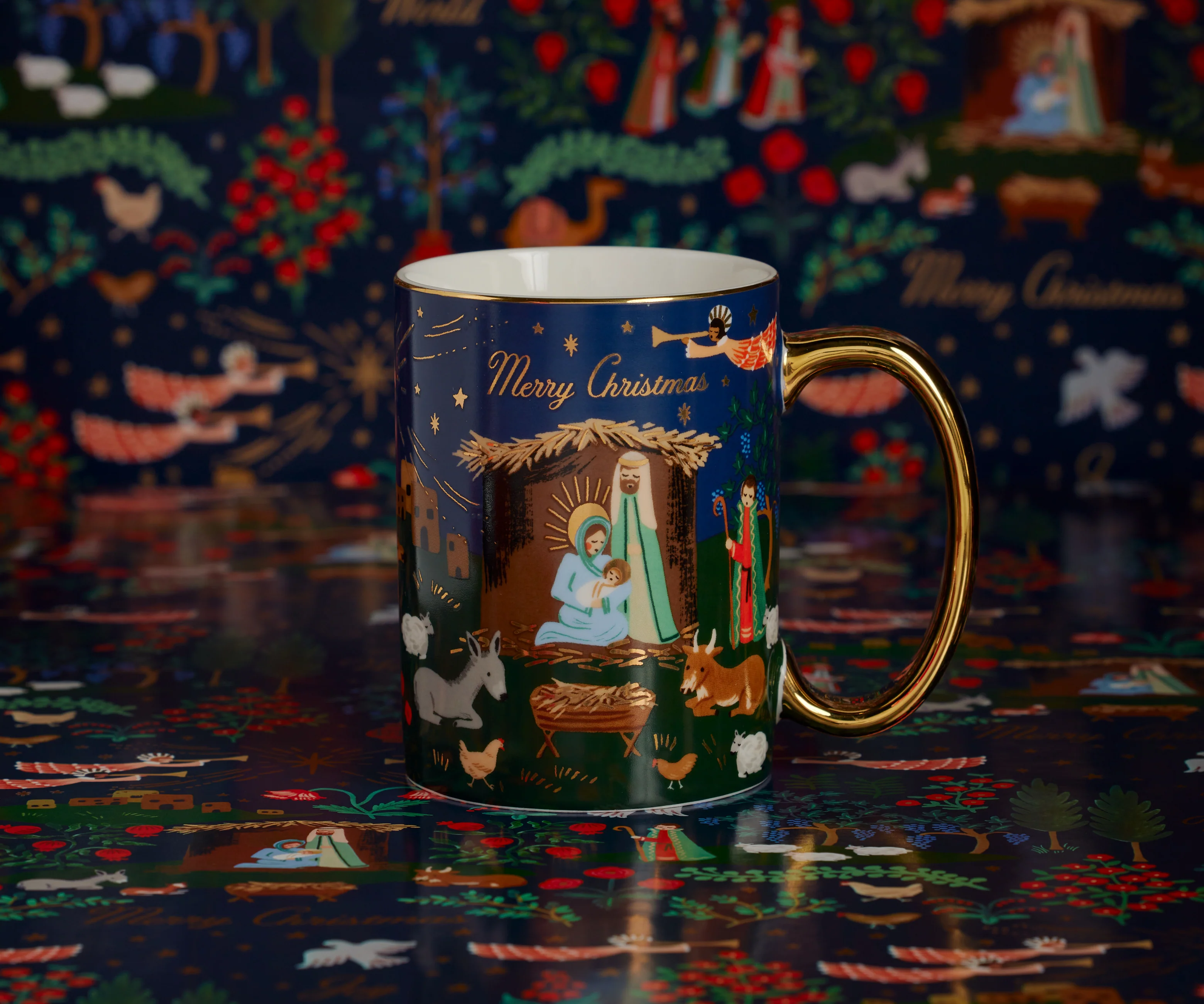 Holiday Porcelain Mug - Nativity Scene