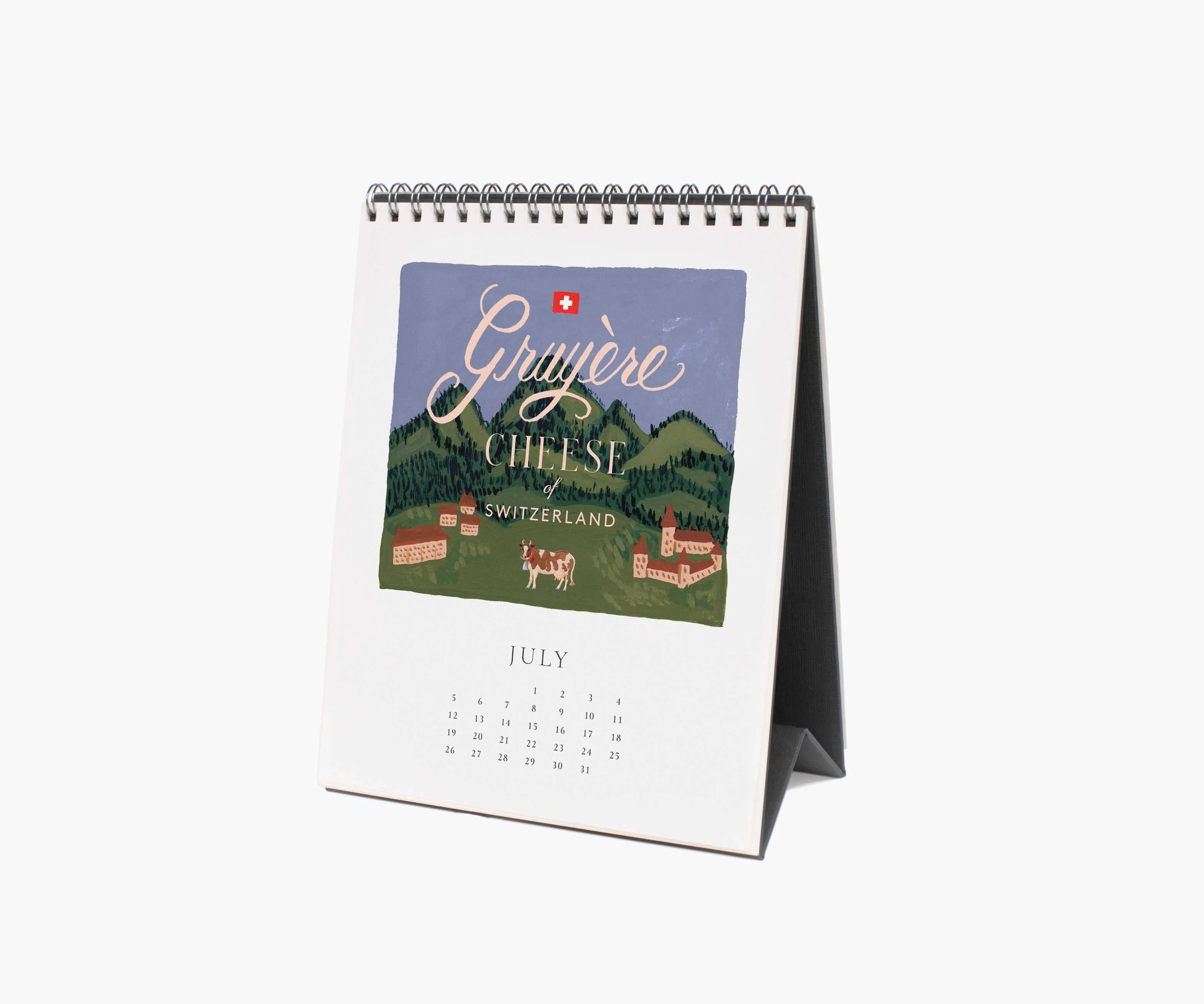 2026 Desk Calendar - Cheese