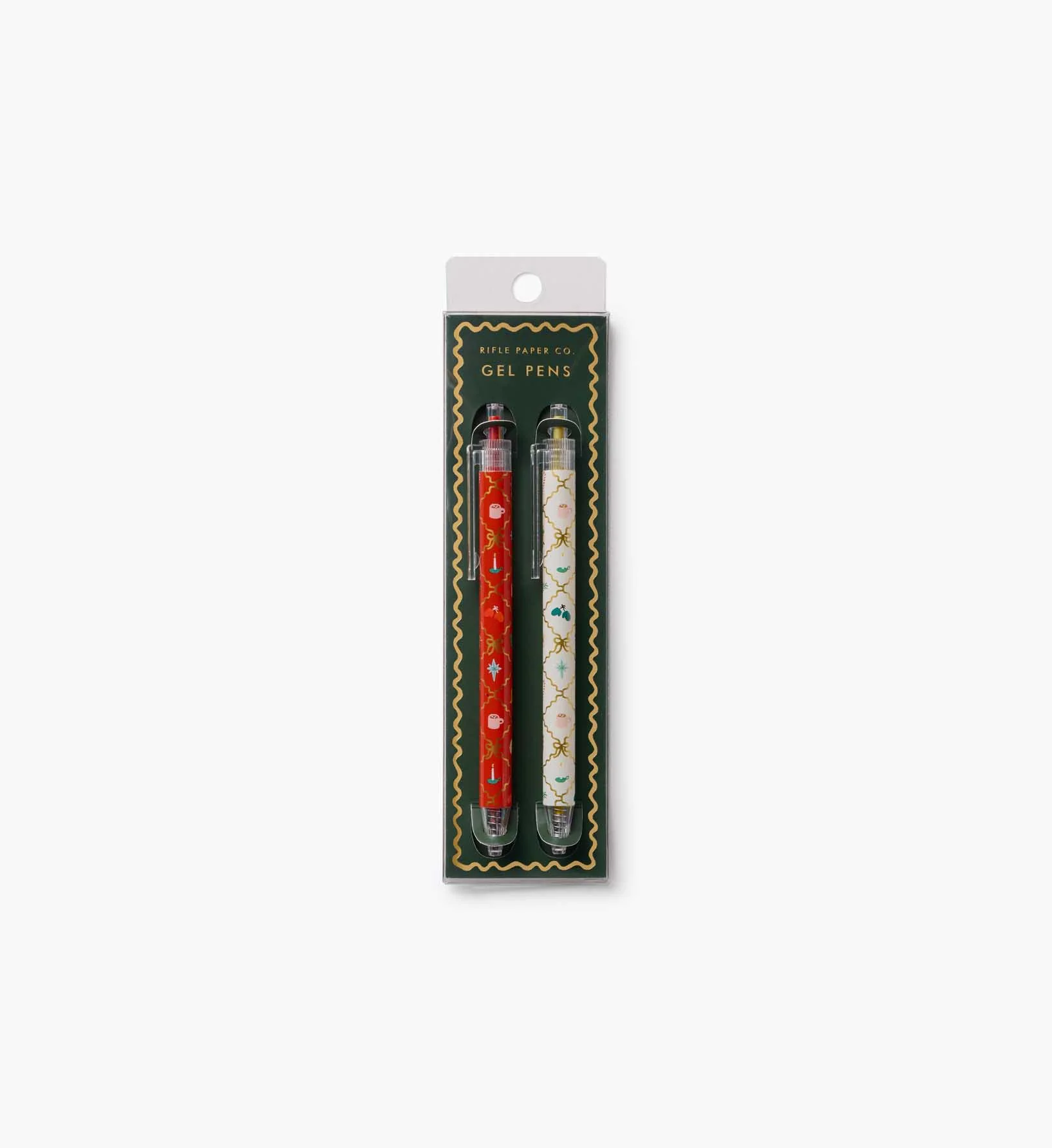 Gel Pen Set of 2 - Holiday Argyle